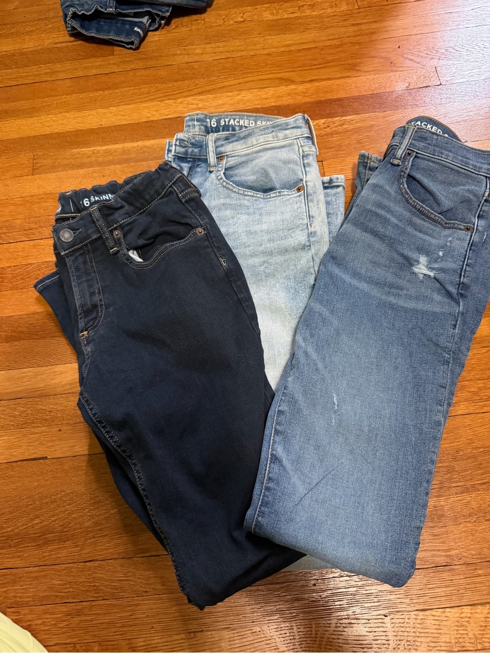 Gap kids Skinny Jeans - Dark Blue, Light Blue, Medium Blue size 16 all 3